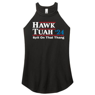 Hawk Tuah 24 Spit On That Women’s Perfect Tri Rocker Tank