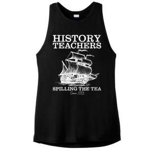 Funny History Teacher Saying Spilling Tea Since 1773 Teacher Ladies PosiCharge Tri-Blend Wicking Tank