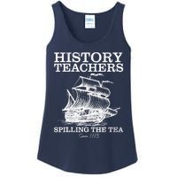 Funny History Teacher Saying Spilling Tea Since 1773 Teacher Ladies Essential Tank