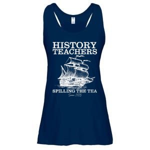 Funny History Teacher Saying Spilling Tea Since 1773 Teacher Ladies Essential Flowy Tank