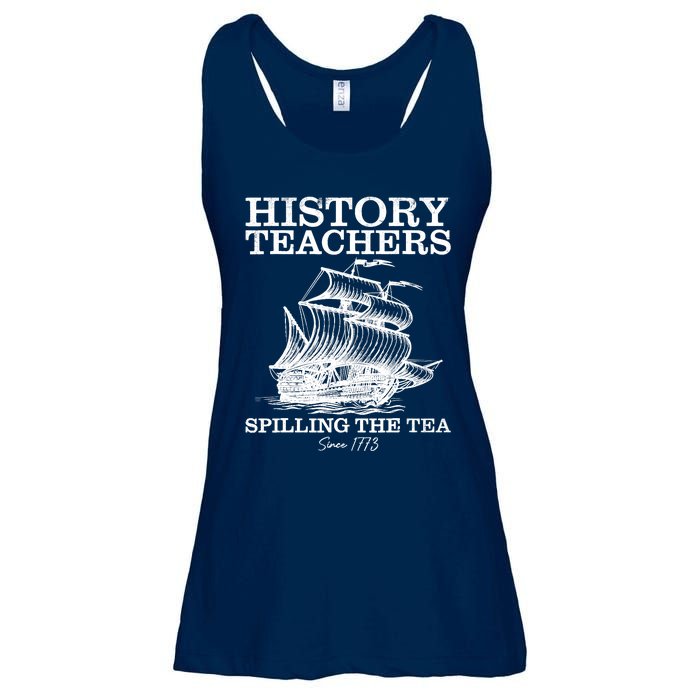 Funny History Teacher Saying Spilling Tea Since 1773 Teacher Ladies Essential Flowy Tank