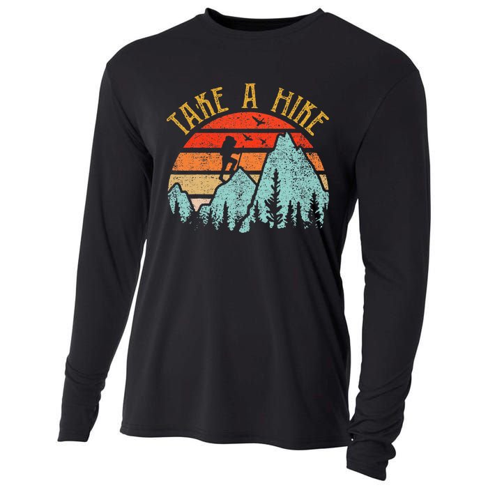 Funny Hikingshirt Take A Hike Mountain Hiker Cooling Performance Long Sleeve Crew