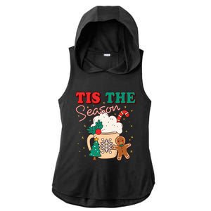 Festive Holiday Treats Christmas Tree Cake Gingerbread Santa Cookies Ladies PosiCharge Tri-Blend Wicking Draft Hoodie Tank