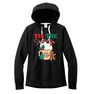 Festive Holiday Treats Christmas Tree Cake Gingerbread Santa Cookies Women's Fleece Hoodie