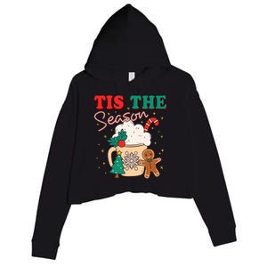 Festive Holiday Treats Christmas Tree Cake Gingerbread Santa Cookies Crop Fleece Hoodie