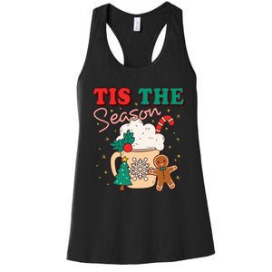 Festive Holiday Treats Christmas Tree Cake Gingerbread Santa Cookies Women's Racerback Tank