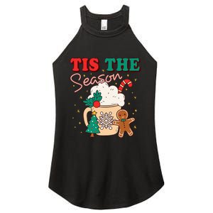 Festive Holiday Treats Christmas Tree Cake Gingerbread Santa Cookies Women's Perfect Tri Rocker Tank