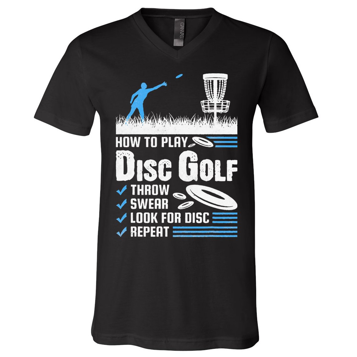 Funny How To Play Disc Golf V-Neck T-Shirt