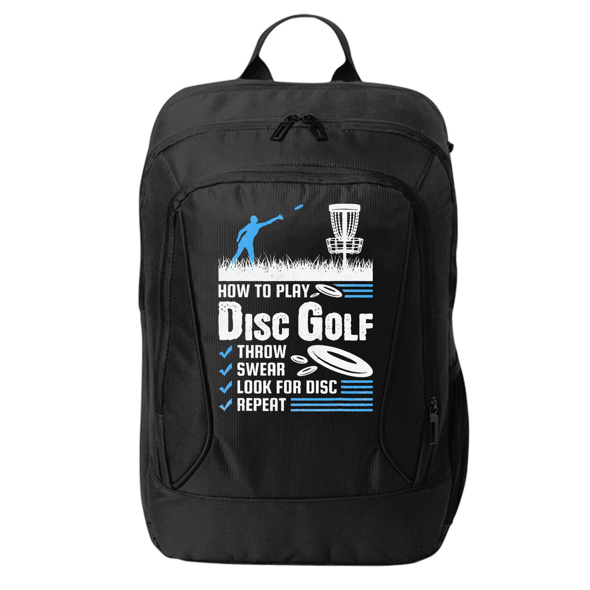 Funny How To Play Disc Golf City Backpack
