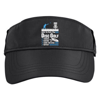Funny How To Play Disc Golf Adult Drive Performance Visor