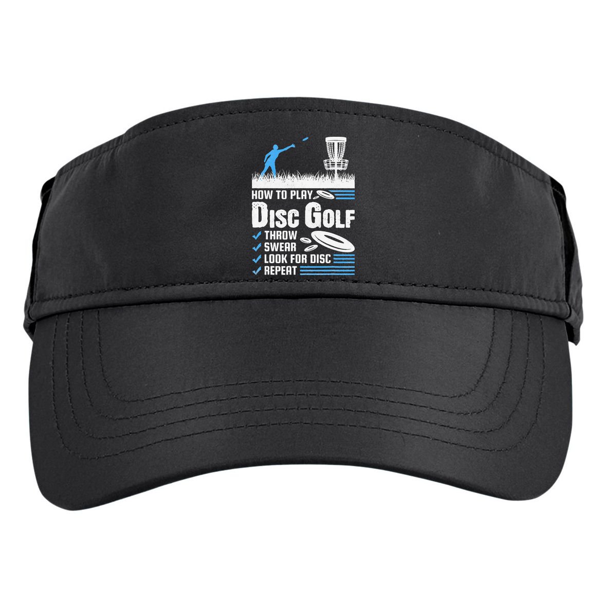Funny How To Play Disc Golf Adult Drive Performance Visor