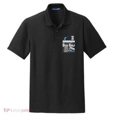 Funny How To Play Disc Golf Dry Zone Grid Polo