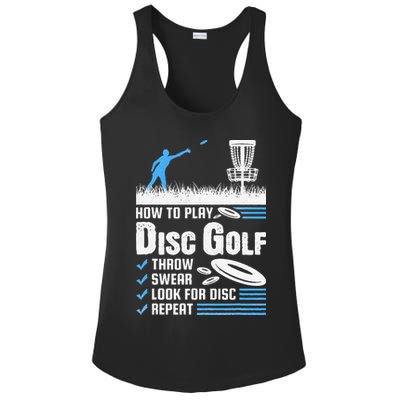 Funny How To Play Disc Golf Ladies PosiCharge Competitor Racerback Tank