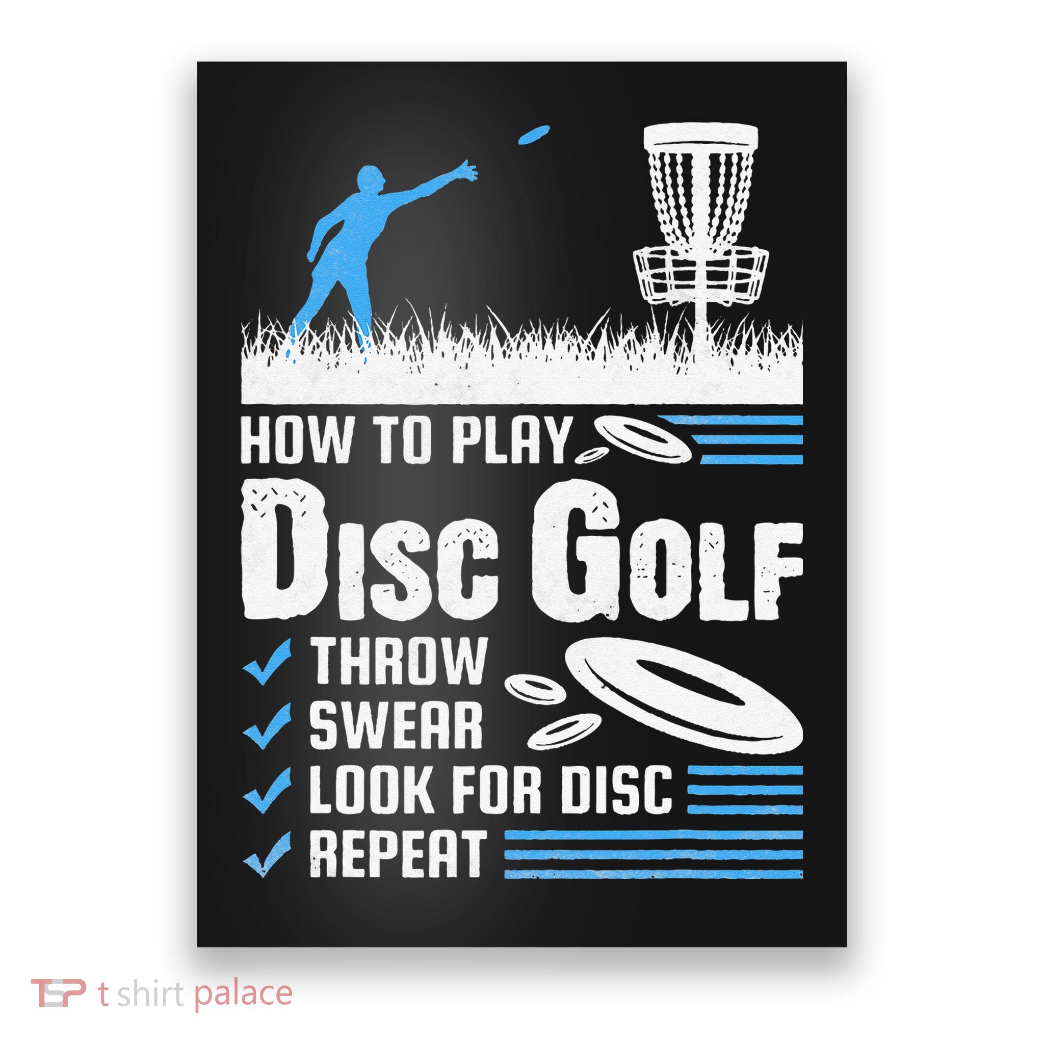 Funny How To Play Disc Golf Poster
