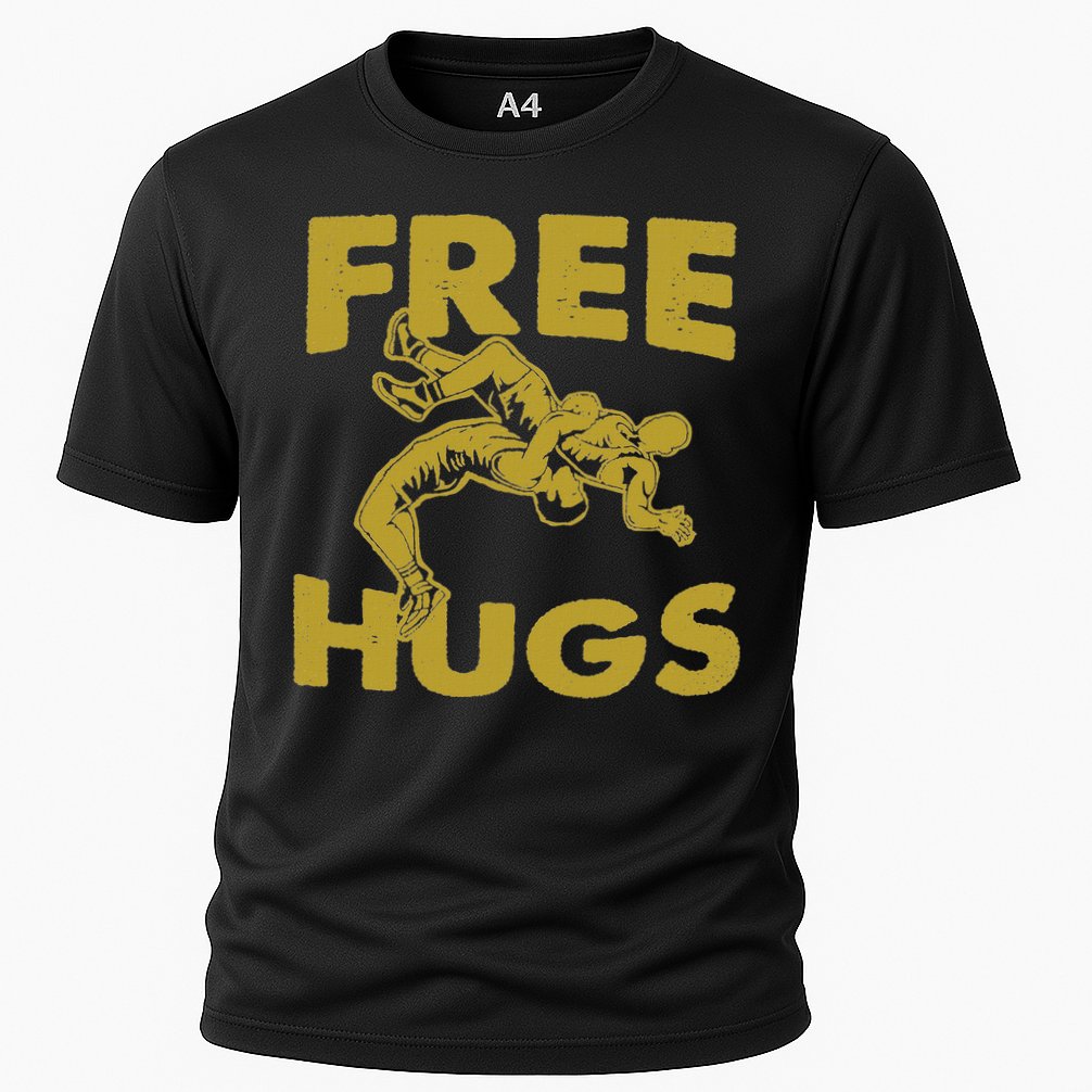 Free Hugs T Wrestling Gift For Coach Wrestler Performance Shirt