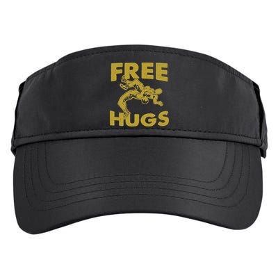 Free Hugs T Wrestling Gift For Coach Wrestler Adult Drive Performance Visor