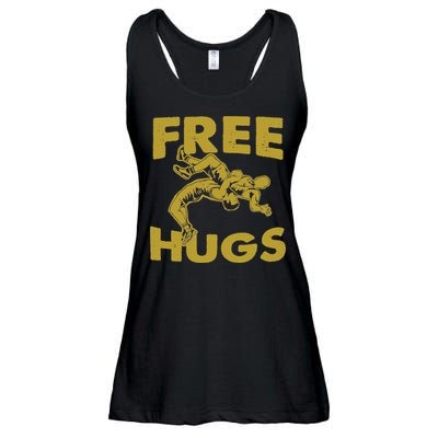 Free Hugs T Wrestling Gift For Coach Wrestler Ladies Essential Flowy Tank