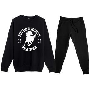 Future Horse Trainer For  Premium Crewneck Sweatsuit Set