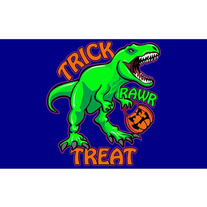 Funny Halloween Trick Rawr Treat TRex Dinosaur With Pumpkin Gift Bumper Sticker