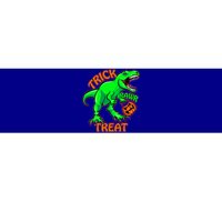 Funny Halloween Trick Rawr Treat TRex Dinosaur With Pumpkin Gift Bumper Sticker