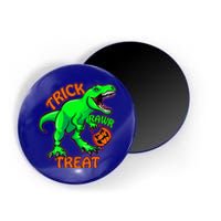 Funny Halloween Trick Rawr Treat TRex Dinosaur With Pumpkin Gift Magnet