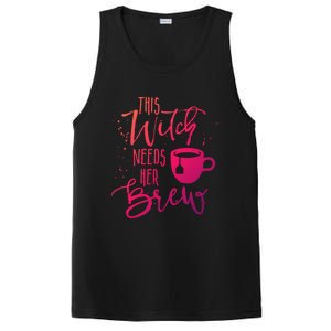 Funny Halloween Tea Gift Witch Needs Her Brew Cup Funny Gift PosiCharge Competitor Tank