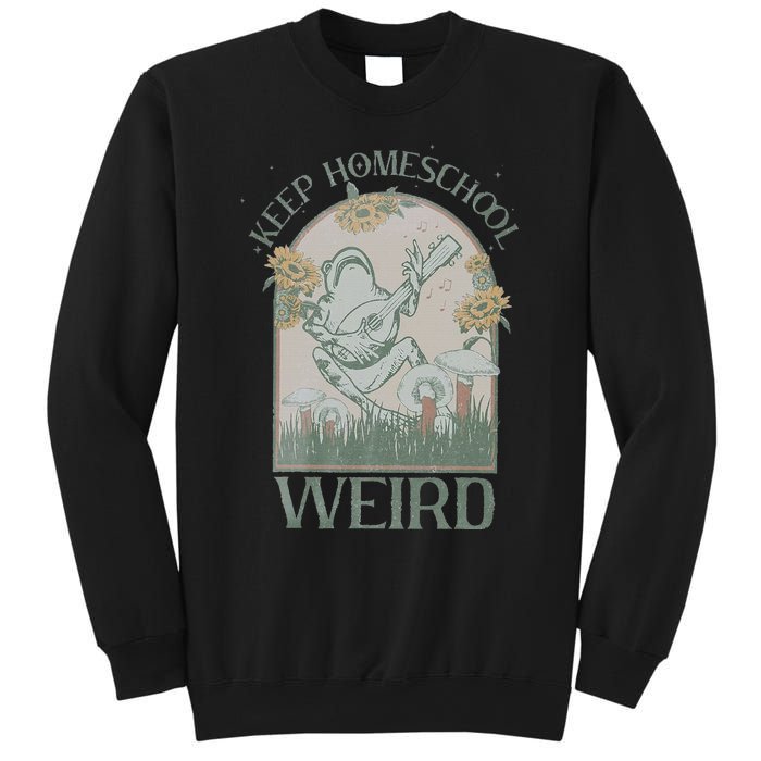 Funny Homeschool Teaching Keep Homeschool Weird Frog Mushroom Sweatshirt