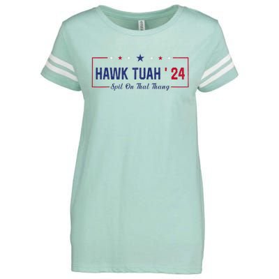 Funny Hawk Tuah 24 Spit On That Thang Enza Ladies Jersey Football T-Shirt