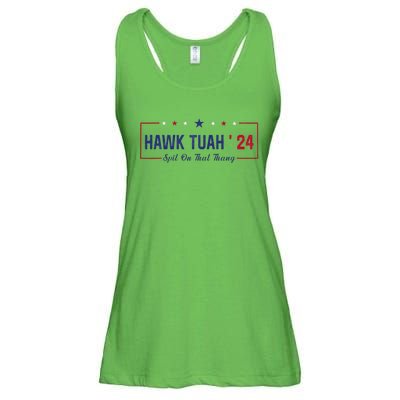 Funny Hawk Tuah 24 Spit On That Thang Ladies Essential Flowy Tank