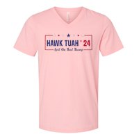 Funny Hawk Tuah 24 Spit On That Thang V-Neck T-Shirt