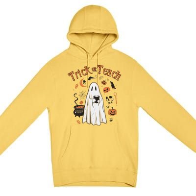 Funny Halloween Trick Or Teach Teachers Gifts Cute Ghost Premium Pullover Hoodie