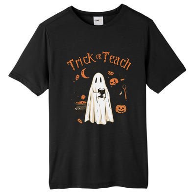 Funny Halloween Trick Or Teach Teachers Gifts Cute Ghost Tall Fusion ChromaSoft Performance T-Shirt