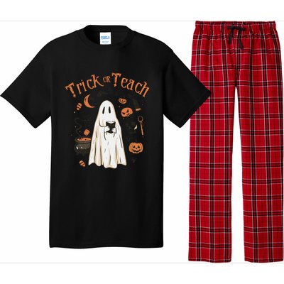 Funny Halloween Trick Or Teach Teachers Gifts Cute Ghost Pajama Set