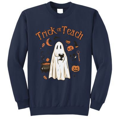 Funny Halloween Trick Or Teach Teachers Gifts Cute Ghost Sweatshirt