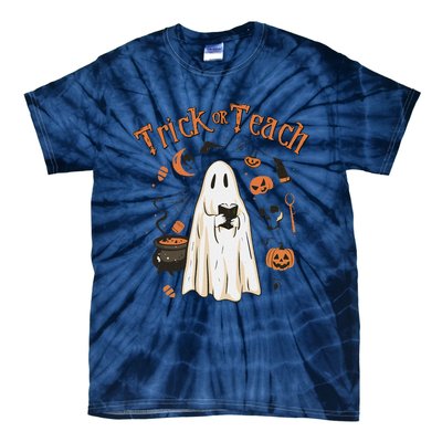 Funny Halloween Trick Or Teach Teachers Gifts Cute Ghost Tie-Dye T-Shirt