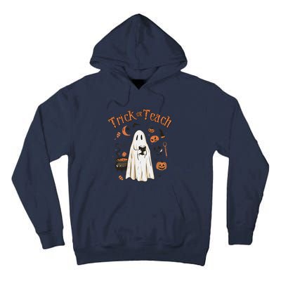 Funny Halloween Trick Or Teach Teachers Gifts Cute Ghost Tall Hoodie