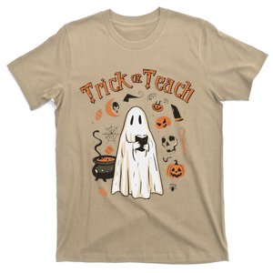 Funny Halloween Trick Or Teach Teachers Gifts Cute Ghost T-Shirt