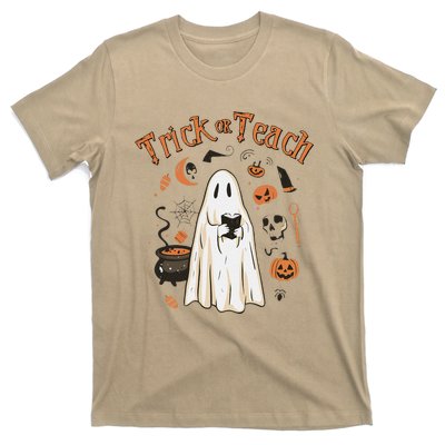 Funny Halloween Trick Or Teach Teachers Gifts Cute Ghost T-Shirt