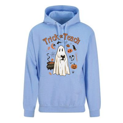 Funny Halloween Trick Or Teach Teachers Gifts Cute Ghost Unisex Surf Hoodie