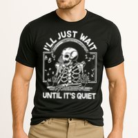 Funny Halloween Teacher Skeleton I'll Just Wait Until It's Quiet Performance Shirt
