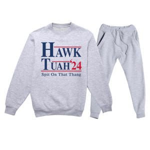 Funny Hawk Tush Presidential Parody Premium Crewneck Sweatsuit Set