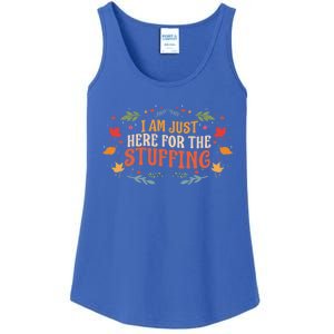 Funny Happy Thanksgiving Turkey Pumpkin Pie Autumn Gift Ladies Essential Tank