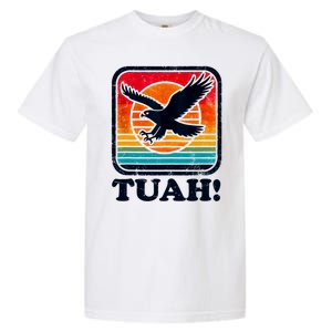 Funny Hawk Tuah Tush Camping Hiking Sarcastic Garment-Dyed Heavyweight T-Shirt