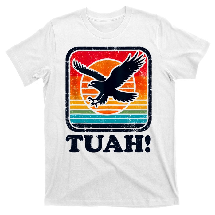 Funny Hawk Tuah Tush Camping Hiking Sarcastic T-Shirt