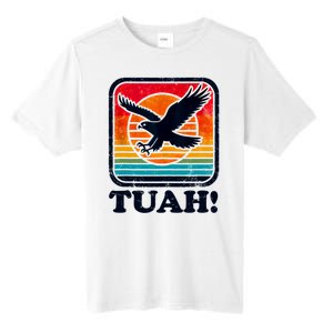 Funny Hawk Tuah Tush Camping Hiking Sarcastic Tall Fusion ChromaSoft Performance T-Shirt