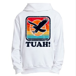 Funny Hawk Tuah Tush Camping Hiking Sarcastic Urban Pullover Hoodie