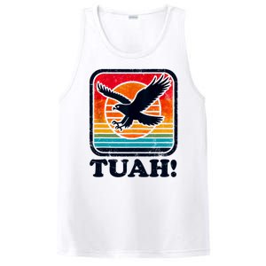 Funny Hawk Tuah Tush Camping Hiking Sarcastic PosiCharge Competitor Tank