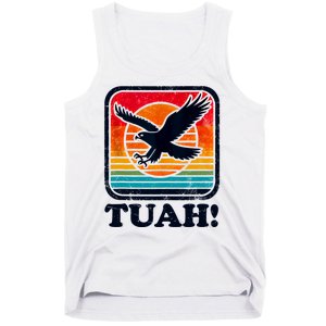 Funny Hawk Tuah Tush Camping Hiking Sarcastic Tank Top