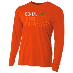 Funny Halloween Tooth Pumpkin For Dentist Boo Crew Funny Gift Cooling Performance Long Sleeve Crew