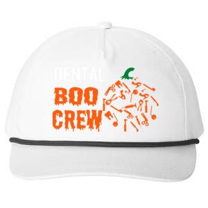 Funny Halloween Tooth Pumpkin For Dentist Boo Crew Funny Gift Snapback Five-Panel Rope Hat